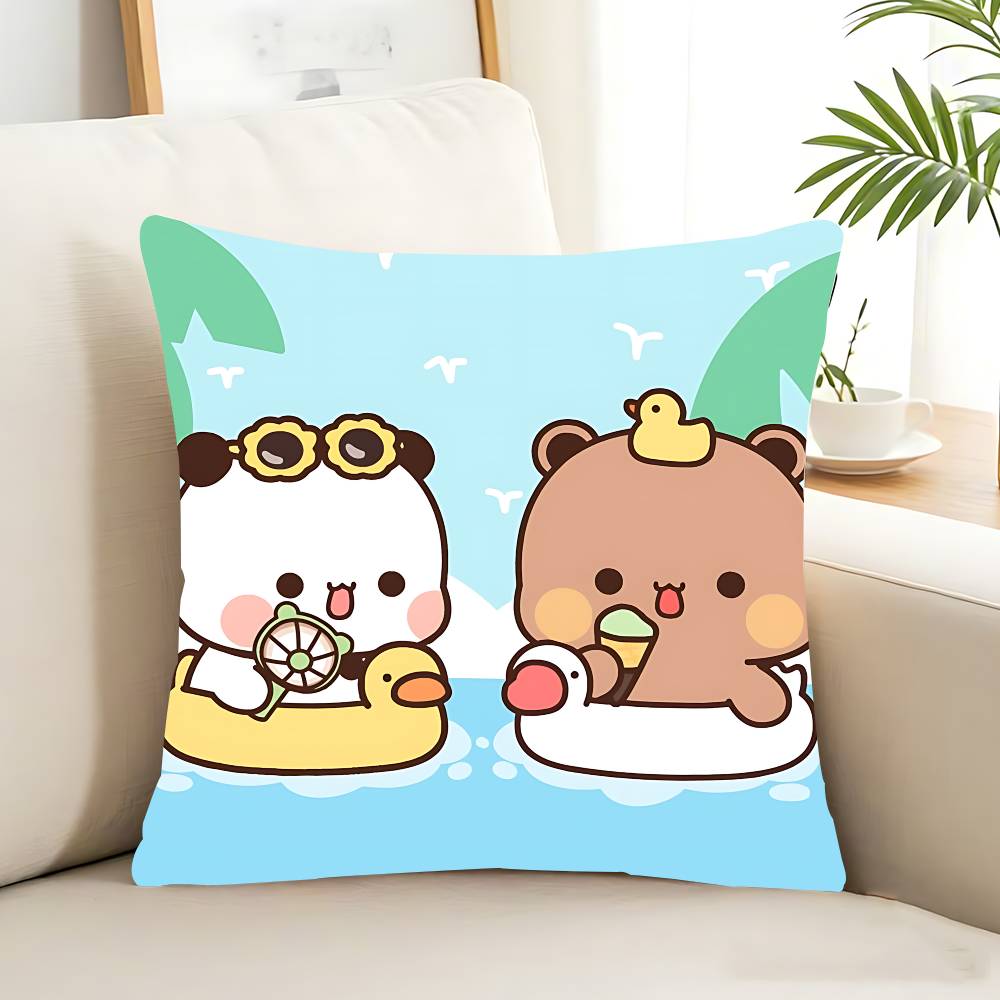 Bubu And Dudu Cute Cartoon Pillow Case Removable Washable Cushion Cover – All-Season Soft Linen