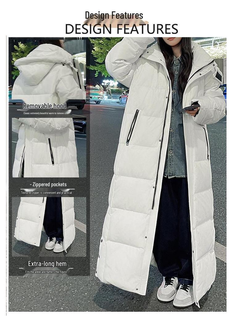 Korean Style Long Down Jacket - Unisex Casual Warm Outerwear