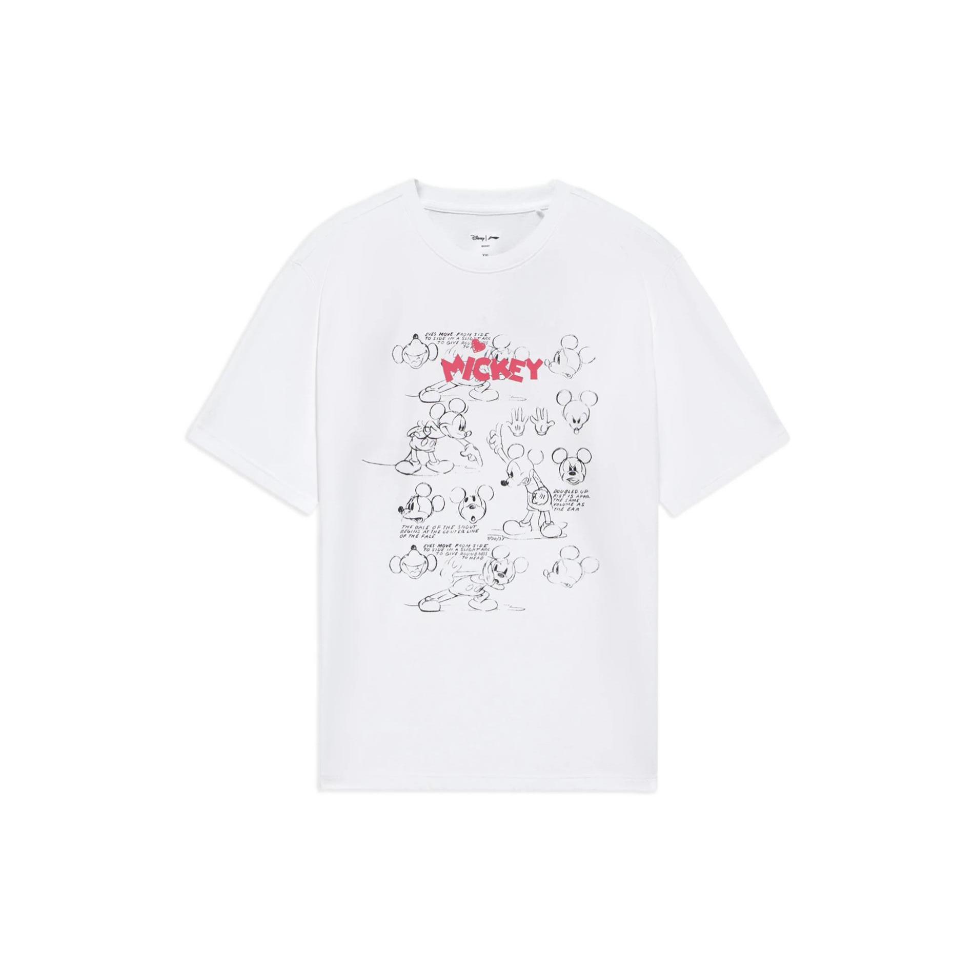 Li Ning x Disney T Shirt Unisex White AHSS947-3 S
