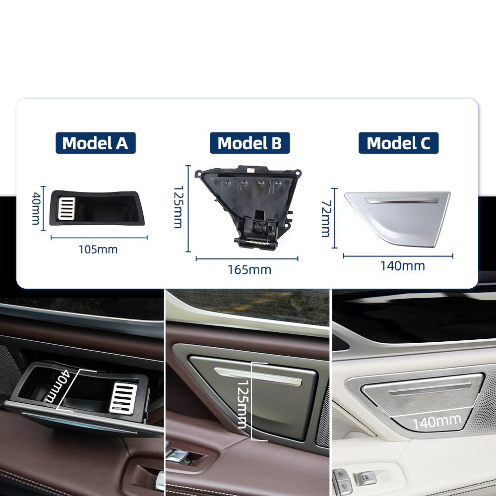 Car Interior Rear Door Ashtray Cover Liner Case Replacement For BMW 7 Series G11 G12 730Li 740Li 750Li 760Li 2016-2022