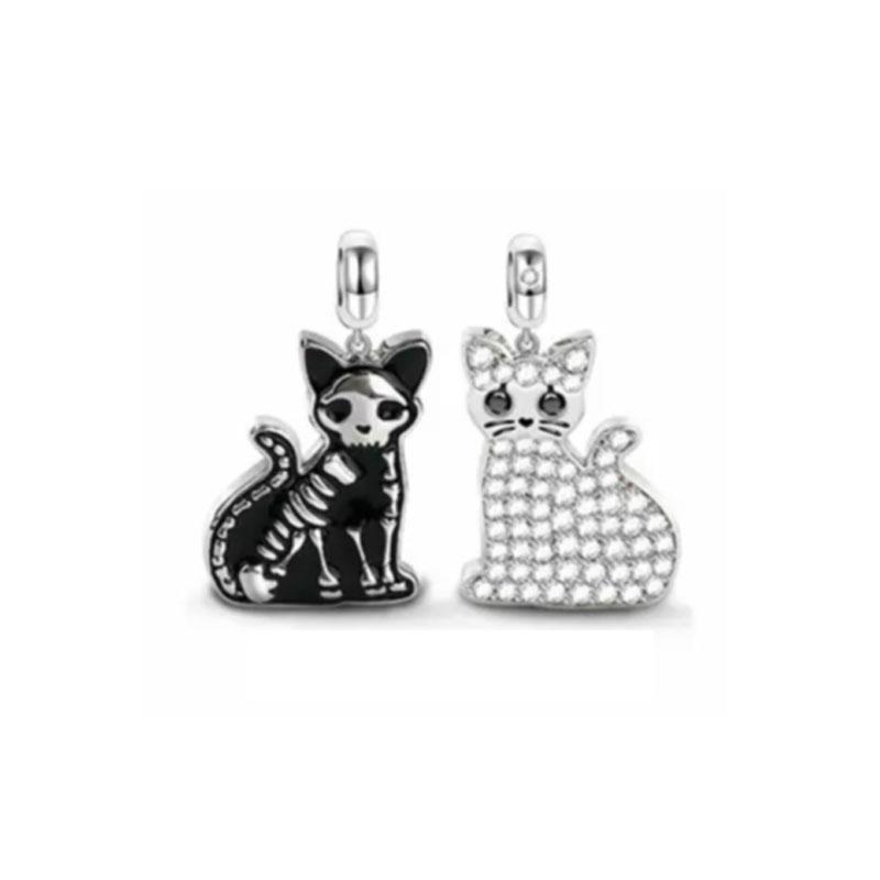 European New Copper Cute Animal Dogs, Cats, Elephants Pendant Suitable For Original Bracelet Diy Charm Jewelry