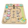 Toddler Skill Board Unlocking Theme Hand Eye Coordination Thickened Wood Sensory Board for Education