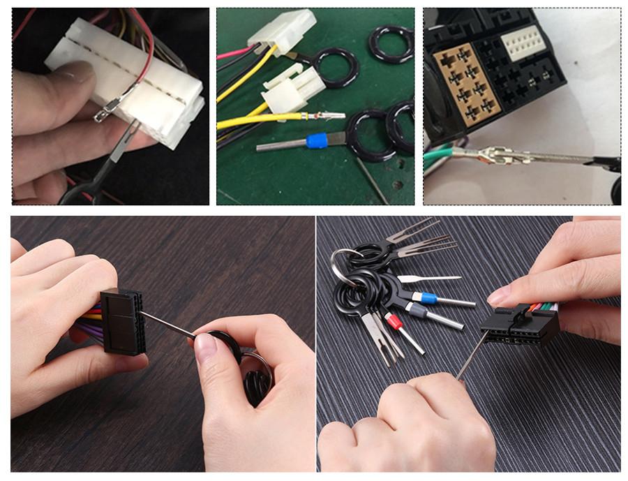 59 Pcs Auto Car Plug Circuit Board Wire Harness Terminal Extraction Pick Connector Crimp Pin Back Needle Remove Tool Set