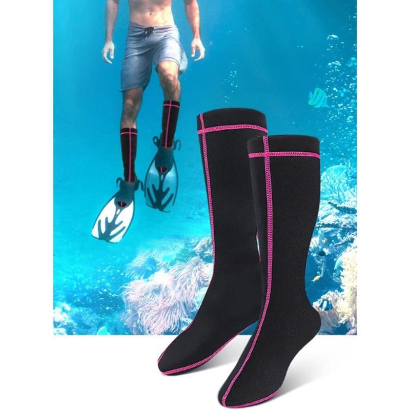Unisex Antislip Scubas Socks Thick Neoprene Long Tube Length Diving Socks Surfing Booties for Diver and Swimming Coaches