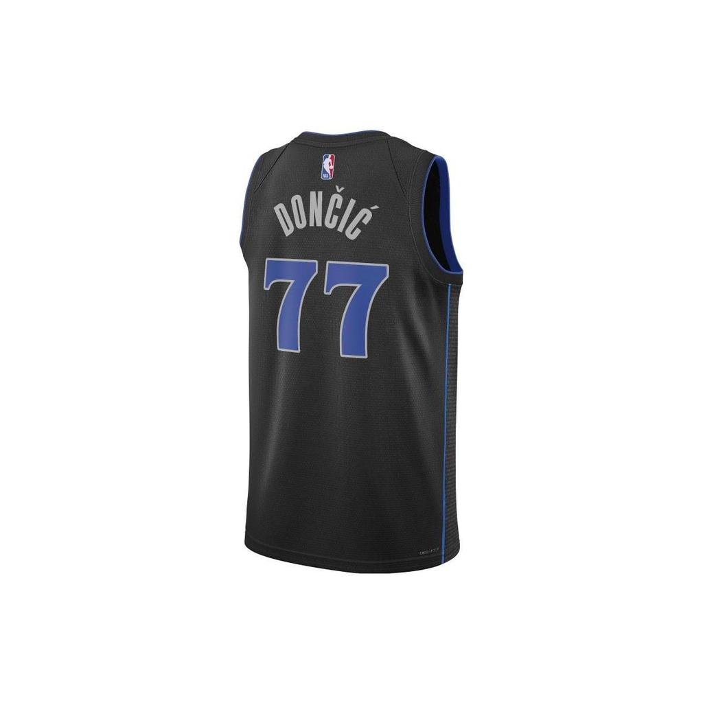 Nike Fan Edition 23-24 Season Luka Dončić Mavericks No. 77 Letter And Number Print Casual Sleeveless Basketball Vest Unisex Tops Black DX8499-010