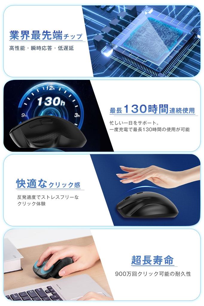 Wireless Bluetooth Mouse and Forward Comfortable Wireless Mouse Back and Forward DPI Switching 5 USB Compatible with and Macs [Back Buttons, 5-Button