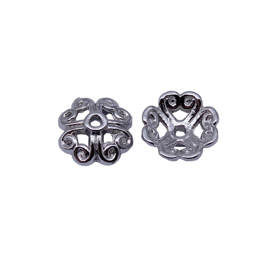 Multi Color Swirl Flower Bead Caps Spacer Beads For Jewelry Making Components