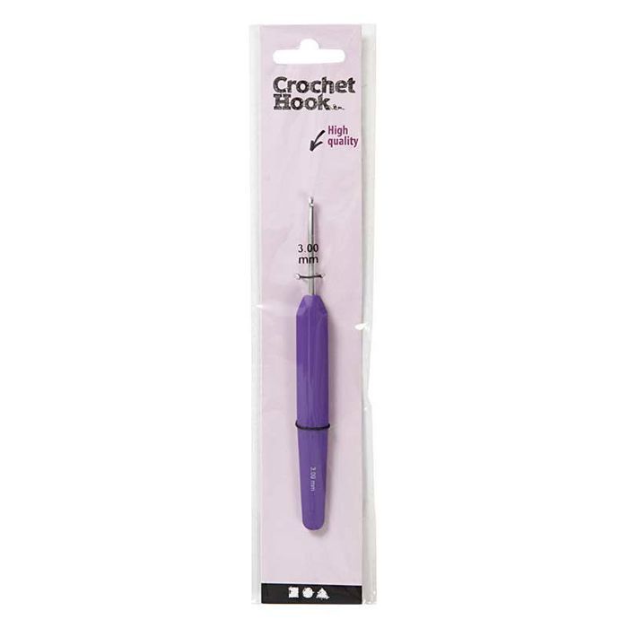 Aiguille à crochet - CREOTIME - réf 42382 - Ergonomique - Aluminium - Manche en plastique