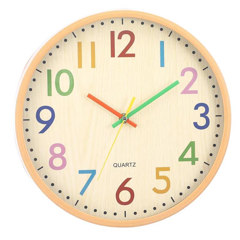 12 Inch Color Wall Clock Cartoon Bedroom Living Room Decoration Personality Creative Fashion Children's Room Foreign Trade Clock