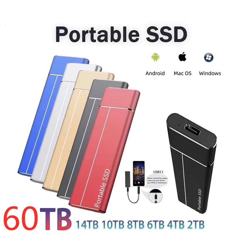 High-Capacity SSD Portable Drive: 2TB-32TB with Fast Data Transfer