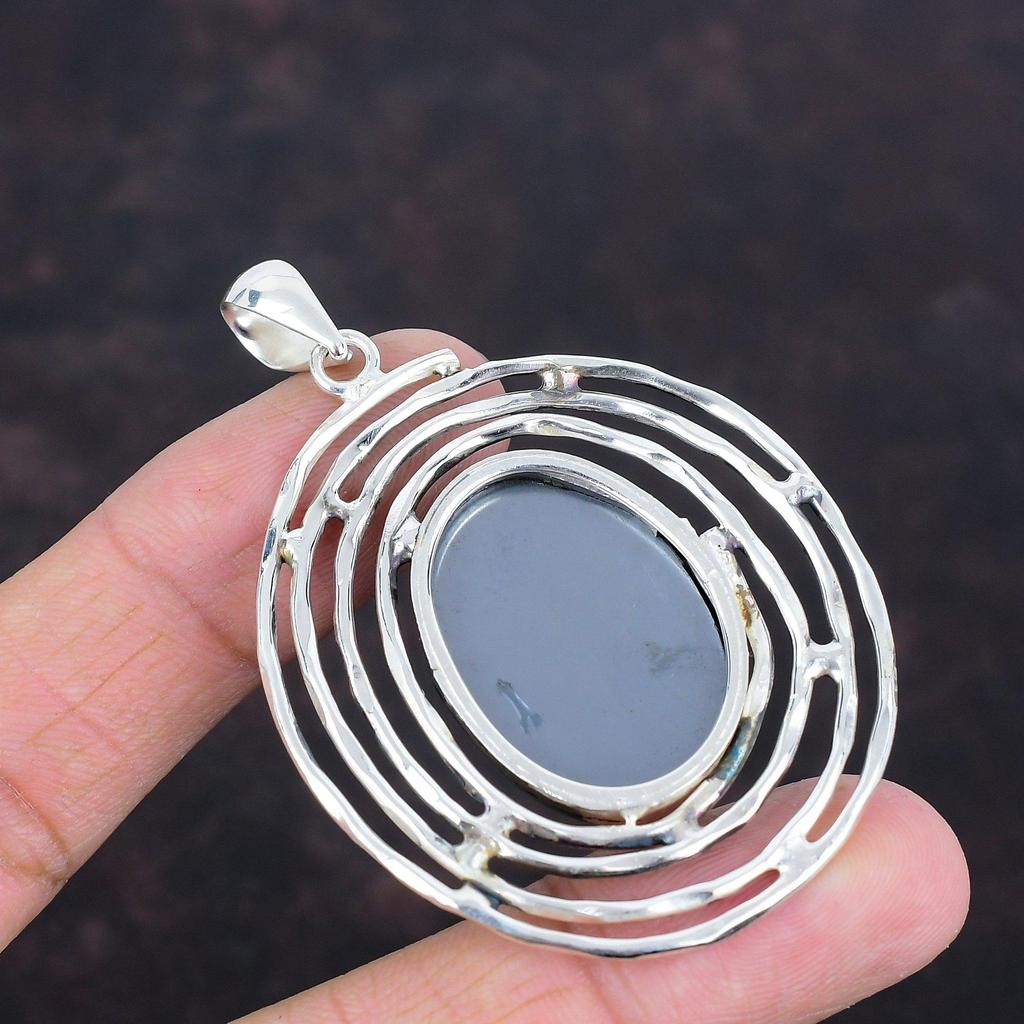 Shungite Pendant Handmade Jewelry Gemstone Pendant 925 Sterling Silver Pendant Top Quality Shungite Jewelry Gifts For Friend Stylish Pendant