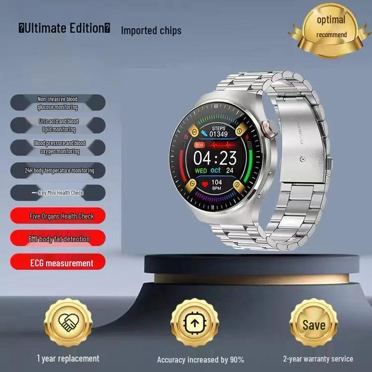 Huaqiangbei GT9 Smartwatch: Multifunctional Bluetooth Sports Watch with Sleep, Heart Rate, and Blood Glucose Monitoring