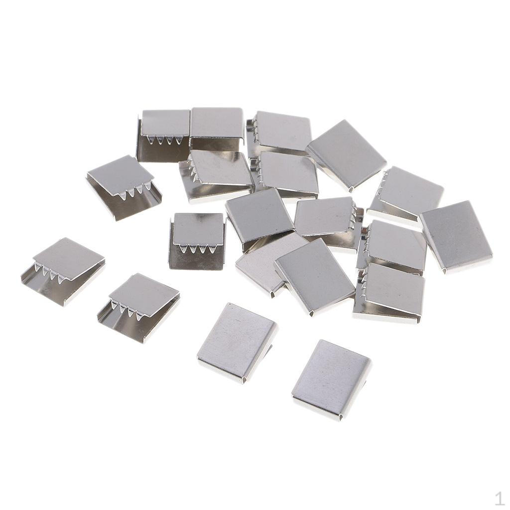 

20 шт. зажим для шнура с обжимными наконечниками для поиска ювелирных изделий - серебро