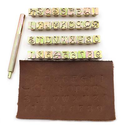 1set Leather Alphabet & Number Punching Set, Leather Printing Stamping Tool, Manual Leather Carving Tool, Leathercraft Punch Set