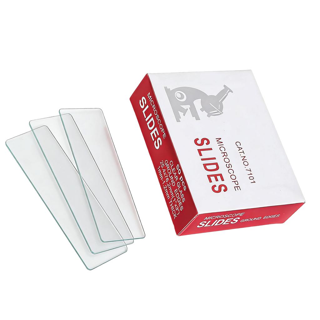 50 Pieces Blank Microscope Slides for Educational Science Labs Size 24x76.2mm Pre Cleaned Slides