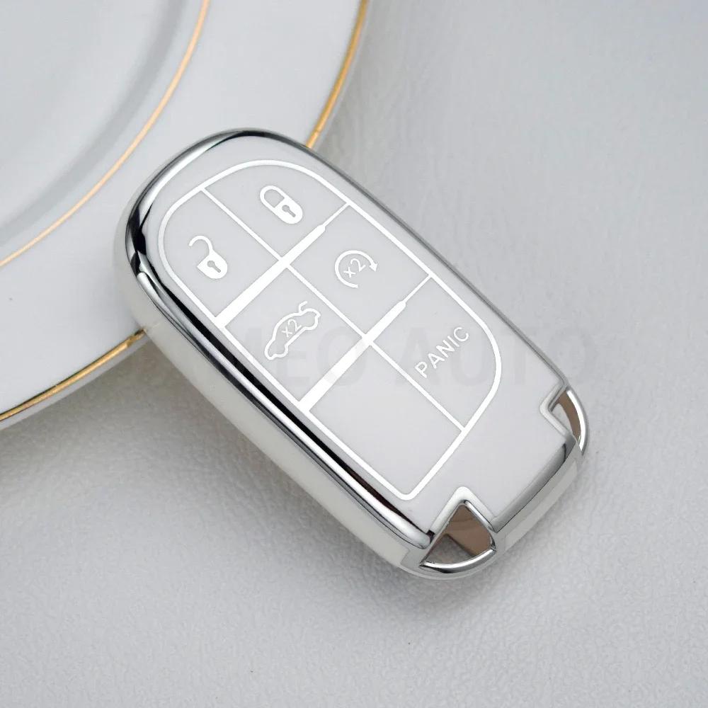 For Jeep Grand Cherokee Chrysler 300C Renegade FIAT Freemont Dodge Ram 1500 Challenger Dart TPU Car Remote Key Case Cover
