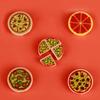MOC City Food Building Blocks Vegetable Fruit Banana Pizza Chicken Dessert Wine Glass Printed Accessories Bricks Kids Toys N11