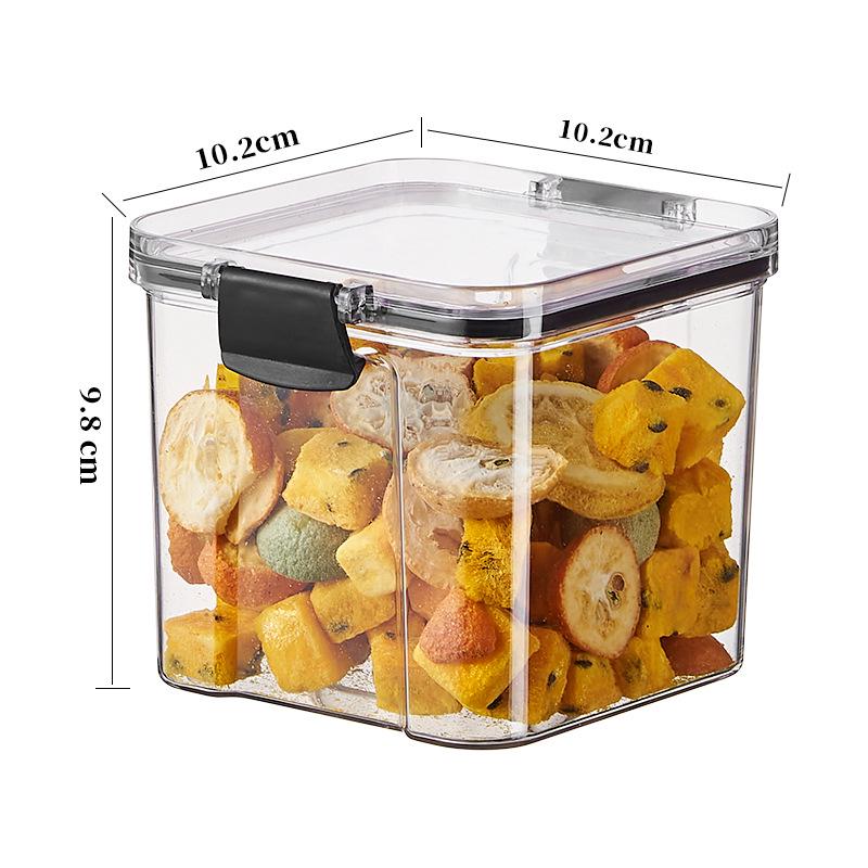 Floral Square Tea Box 460ml with Four Airtight Food-Grade Plastic Compartments