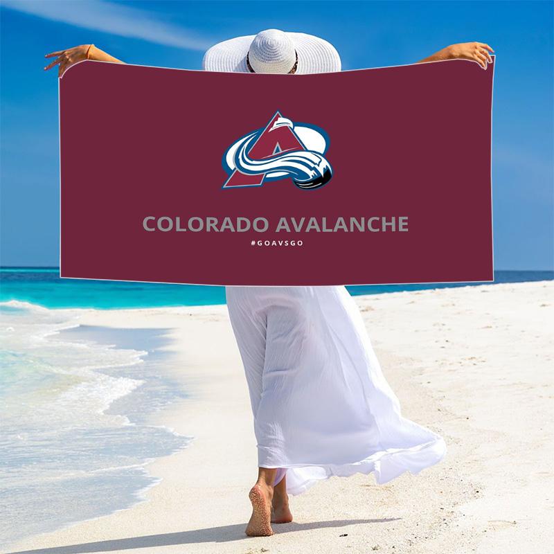 Colorado Avalanche Logo Print Beach Towel, Large Soft Quick Dry Towel for Beach Camping Swimming