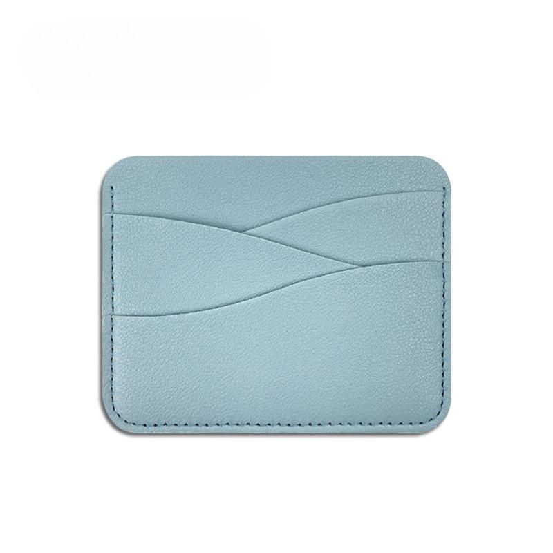 4 Card Slots Wavy Thick Pvc Leather Card Holder Card Holder Large-capacity Soft Leather Card Holder Ins Female