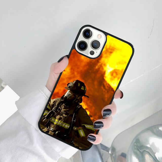 Feuerwehrmann Feuerwehr Mann Helden Handyhülle Cover Für iPhone 17 Air 15 Pro MAX 16 Plus 14 12 11 13 coque