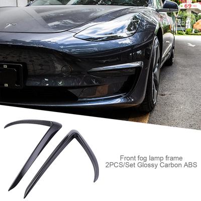 Přední mlhové světlomety, nálepka z ABS materiálu pro Tesla Model 3 2017-2021, rám, ochrana obočí, nárazník, vnější kryt vozu, příslušenství