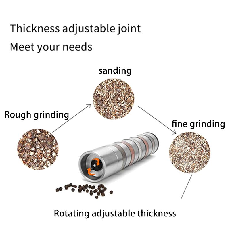 Multi-layer Salt And Pepper Grinder 5 In 1 Manual Stainless Steel Salt Pepper Mills Adjustable Grinding Spice Mill Kitchen Tool