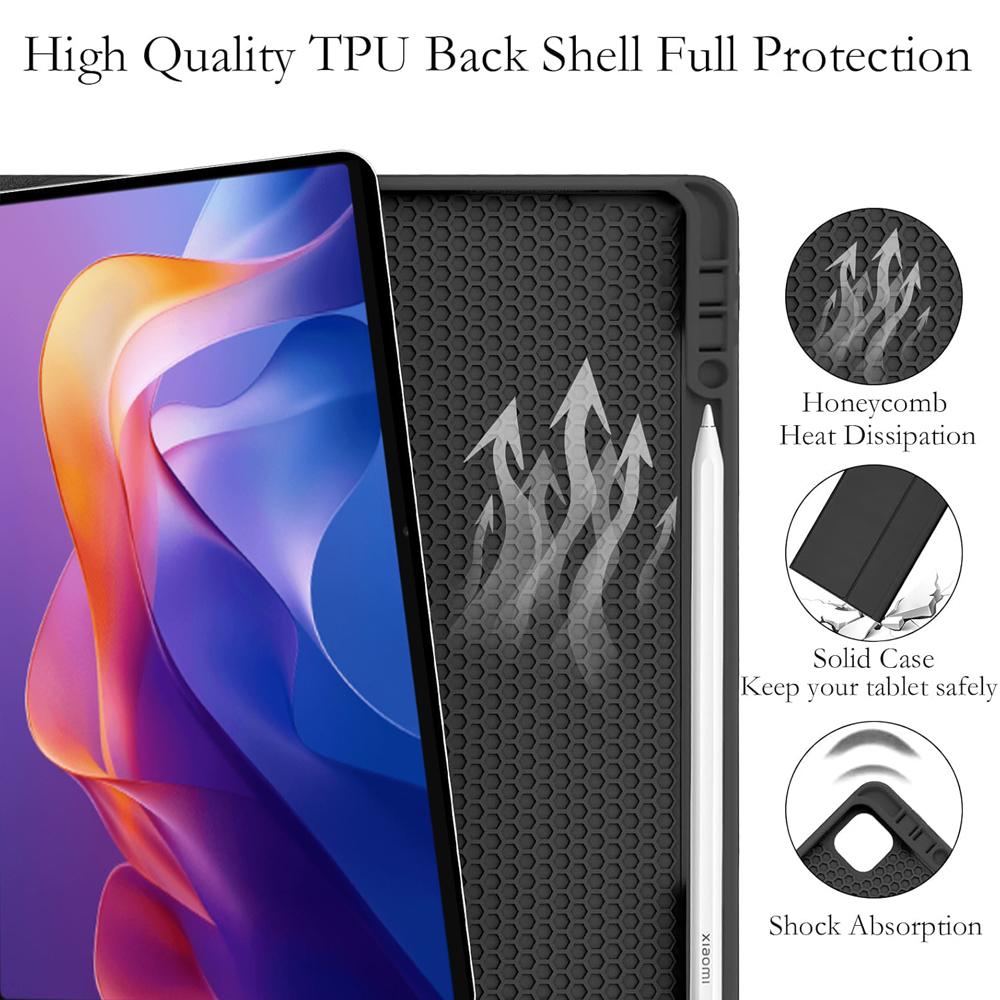 Tastaturhülle für Redmi Pad 2 11 Zoll Hülle, Tastaturabdeckung für Redmi Pad 2 11-Zoll-Tablet-Hülle mit Stifthalter