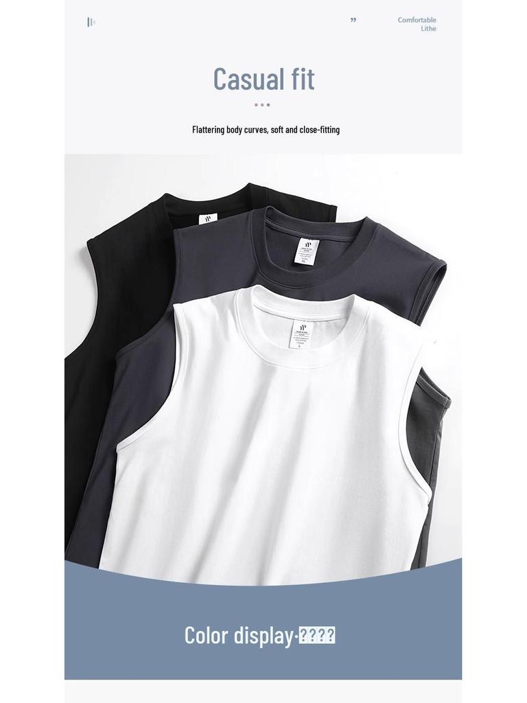 Men's Cotton Sleeveless Tank Top: Versatile, Casual, Breathable, Comfortable Sports Vest
