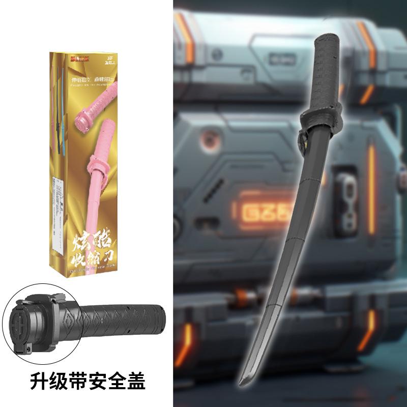 

3D гравитационный нож катана растягивающаяся Cos декомпрессия креативная выдвижная катана игрушка 3D печать гравитационный меч подарки для друга чёрный