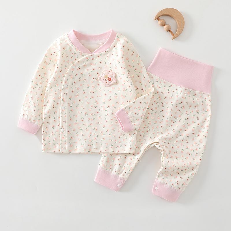

Baby Autumn Two Piece Pajama Set Cotton Class A Undershirt Sleepwear for Infant Boys Girls One Year Old Newborn 66cm