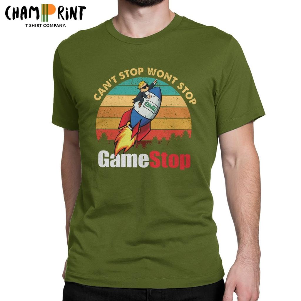 חולצות טי לגברים של Gamestop Street אלון מאסק רדיט Wallstreetbets Gme Wsb חולצת טי מניות סטונקס