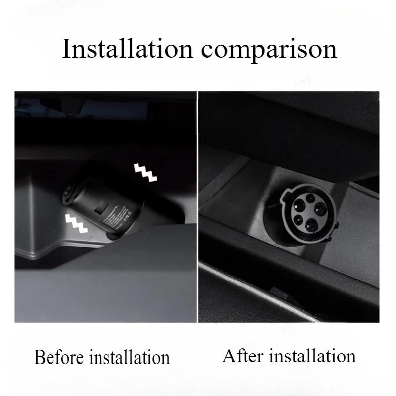 Charging Adapter Storage Box for Tesla Cybertruck Cable Hanger Door Dock Socket Adapter Fixed Base Car Accessories 2024-2025