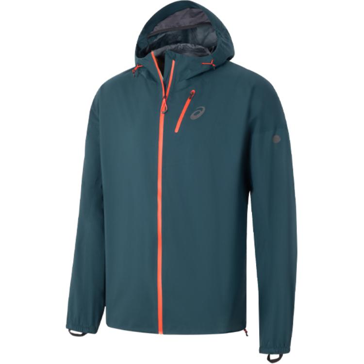 Asics Outdoor Lifestyle Series Water-Resistant Woven Zip-Up Hooded Jacket Men jackets Dark-Green 2011D265-300