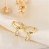 Elegant Zircon Teardrop Dangle Earrings Portable for Women Gold Silver Plated Sturdy Copper Jewelry Accessory Daily Use