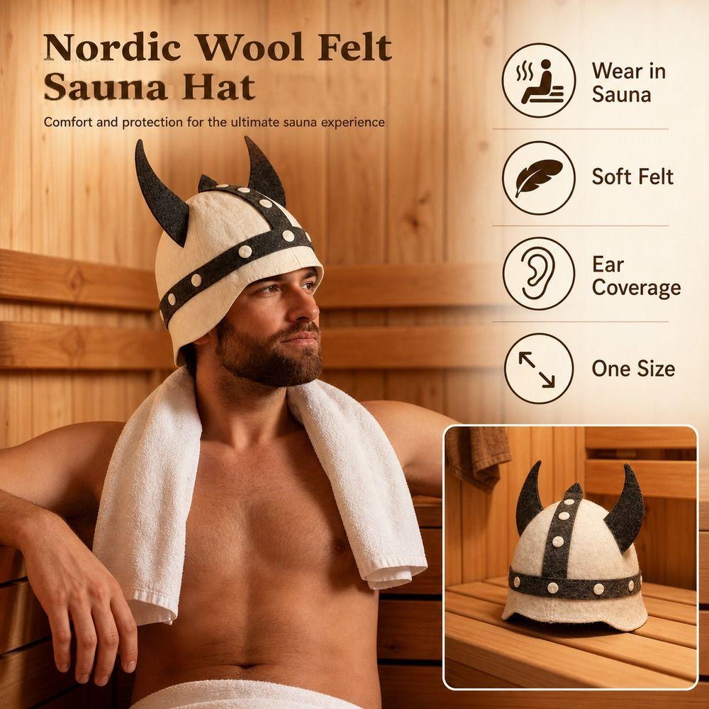Heat Resistant Wool Felt Sauna Hat Wool Felt Material Sauna Hat Russian Banya Cap For Sauna