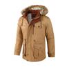 Mid-length Casual Jacket with Hooded Men's Jacket Lamb Wool Casual Coat for Men