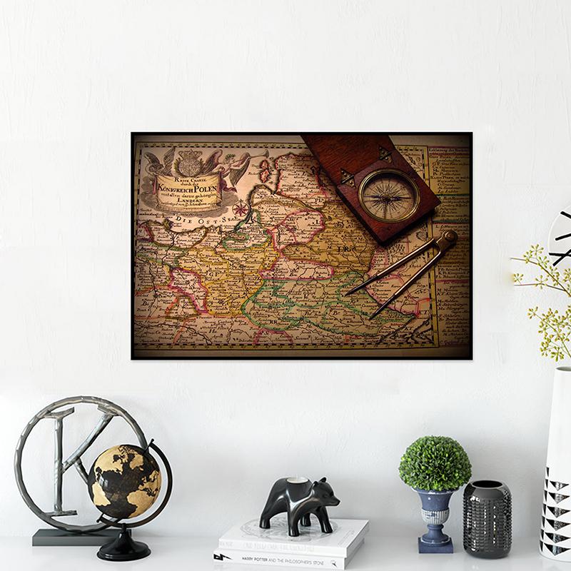 Vintage Dekoratif Harita Duvar Dekor Arka Plan Oturma Ev Çalışma Stüdyosu Malzemeleri Dekoratif Asılı Resim