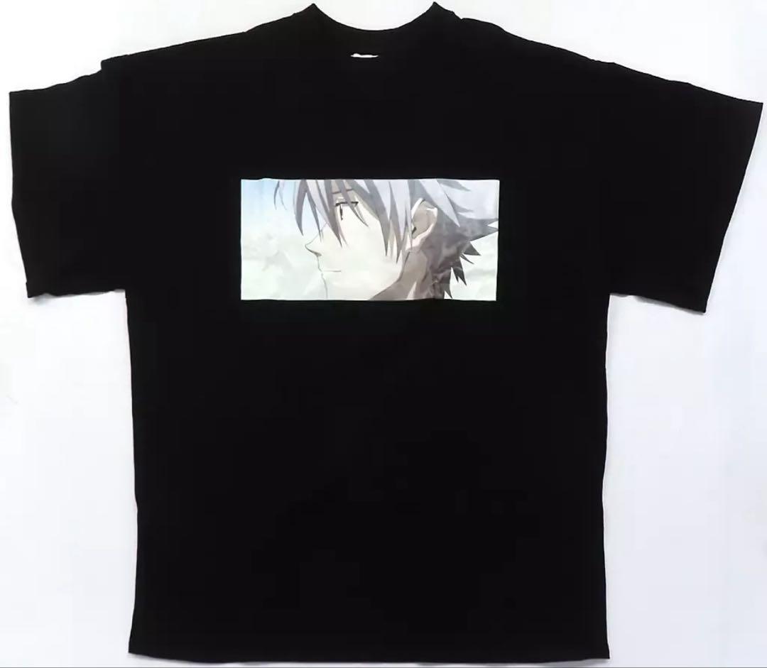 

[USED] Evangelion anime print T-shirt, short sleeve, black, jouetie