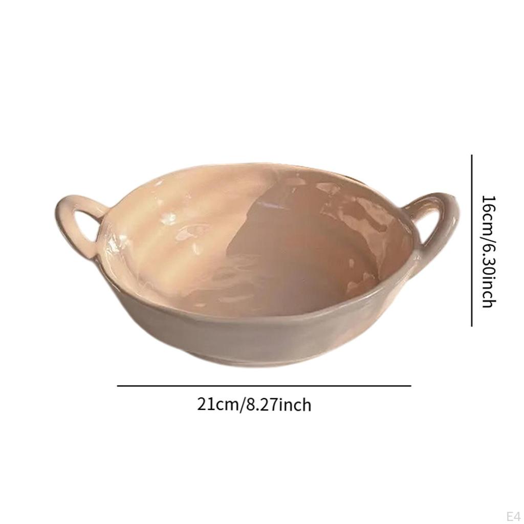 Ceramic Bowl for Salad and Fruit with Handle Home Events