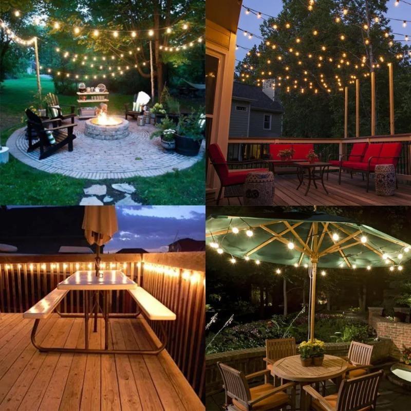 LED Solar String Light ST38 Shatterproof Replacement Bulb Solar Garland For Patio Garden Backyard Christmas Decoration