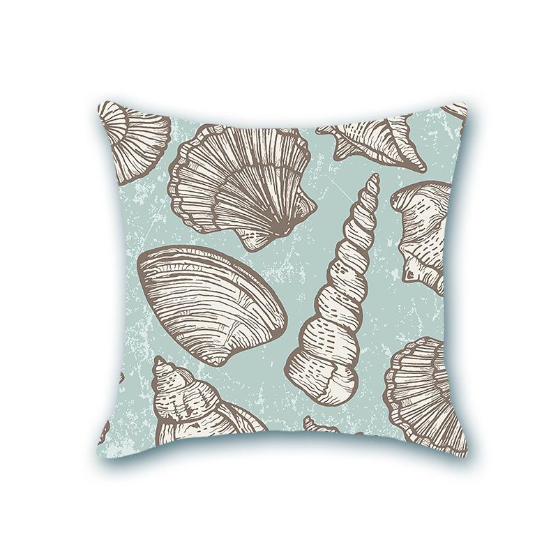 Retro Ocean Series Imitation Super Soft Pillow Cover Octopus Starfish Cushion Sofa Nap Bedside Pillow