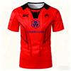 Herren UFC Kampf-Trikot Neue Mode Herren Blitzmuster Rundhals-T-Shirt Männlich Lässig Sport Kontrastfarbe Outwork Oberteile