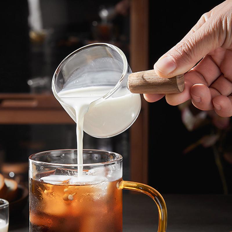 2Pcs Glass Sauce Dish Mini Glass Milk Cup Multi-function Gravy Boats Small Vinegar Soy Sauce Pitcher Cup Creamer Jug Tableware