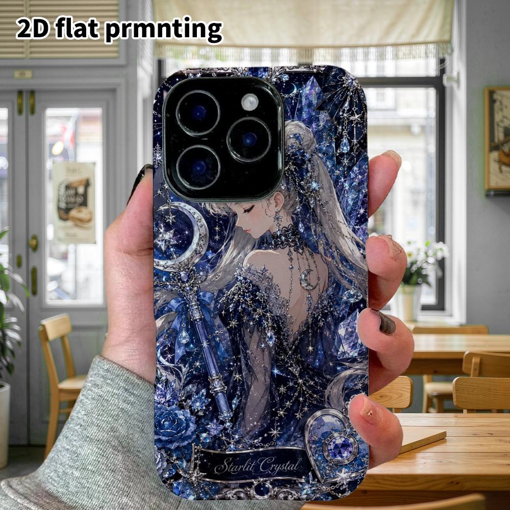 Phone Case: 2D Flat Samsung Galaxy A34 A35 M05 M06 S20 S22 S21 FE Plus 5G Protective Case, Card Girl, Perfect Christmas and Halloween Holiday Gift
