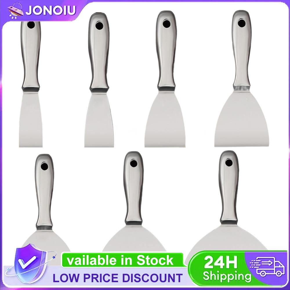 One-Piece Stainless Steel Putty Knife Putty Scraper Painters Knife Spatula Scraper for Floor Wall Ceramic Tile Grout 1.5inch