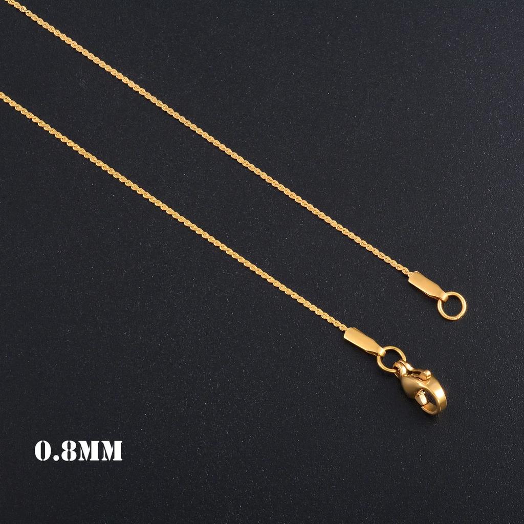 Yadreva 0,8 mm/1,1 mm/1,5 mm Roestvrij Staal Ketting Dunne Ketting Hoogglans Mode Sieraden