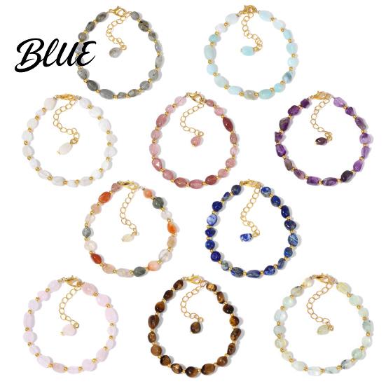 Durable Jewelry Women Bracelet Irregular Natural Stone Beads Adjustable Length