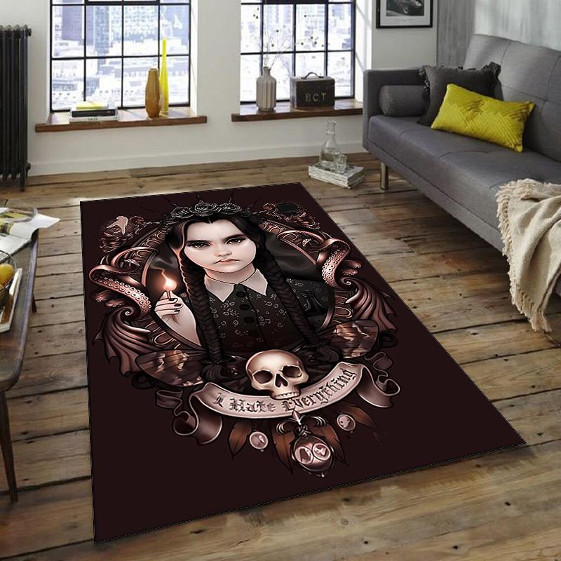 1pc Wednesday (2) Design Area Rug - Non-Slip, Soft & Cozy Floor Mat for Living Room, Bedroom, Office - Indoor/Outdoor Decorative Carpet