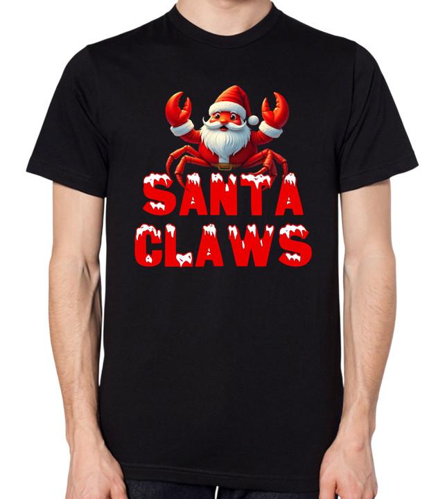Santa Clause Claw Crab Christmas T-Shirt Mens Ladies Unisex Merry Xmas Top S разноцветный